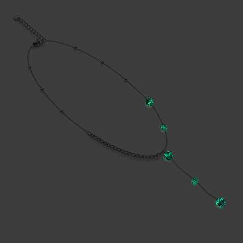 Indigo | Silber | Firefly Glas Kaskaden Doppelanhänger